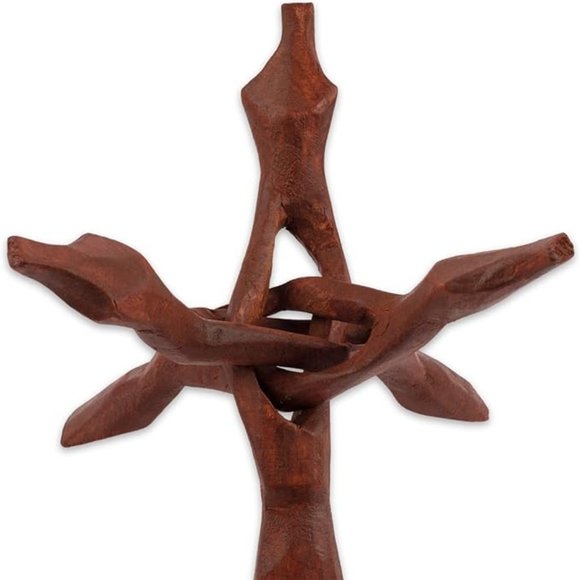 Large 6" Wooden Cobra Tripod Stand - Picture 1 of 3